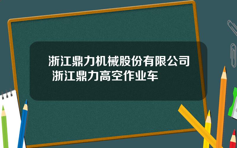 浙江鼎力机械股份有限公司 浙江鼎力高空作业车